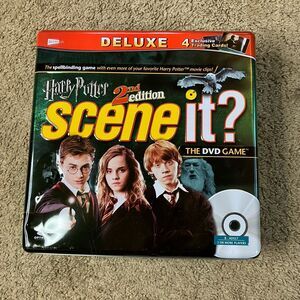 Harry Potter Scene It? Deluxe 2nd Edition New Open Tin Box Sealed Game Parts